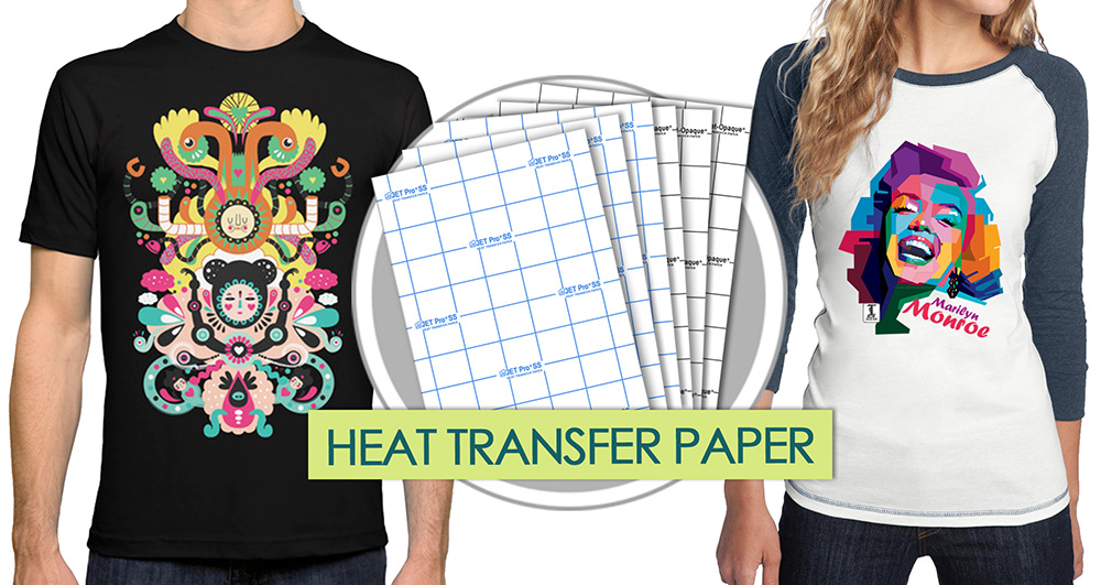 Inkjet Heat Iron On Transfer Paper Light Color Fabrics Jet Pro SS 10 Sheets 
